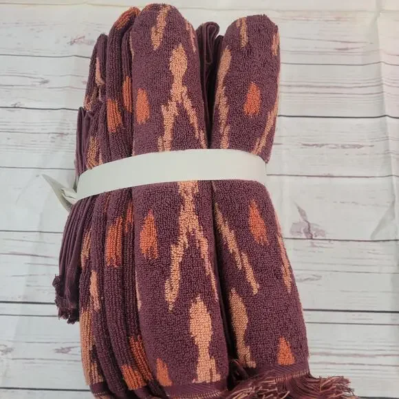 Threshold 6pc Bath Towel Set Plum - Picture 3 of 6